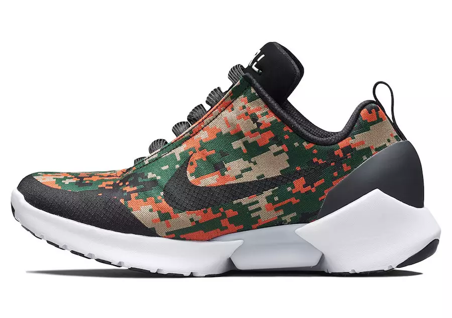 Nike HyperAdapt Digi Camo Olive Flak Schwarz Orange Peel Squadron Green