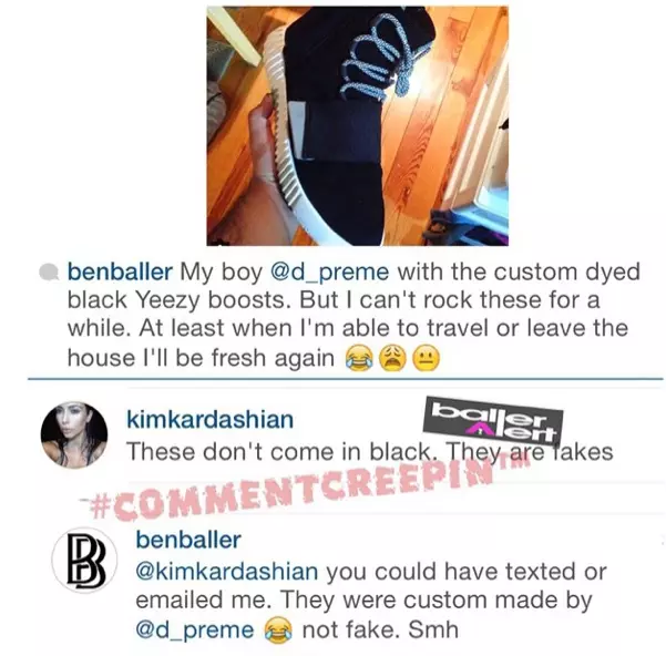 Kim K Fausses Yeezys Noires