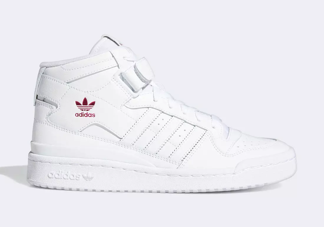 adidas Forum Mid Cloud White Shock 핑크 G57984 출시일