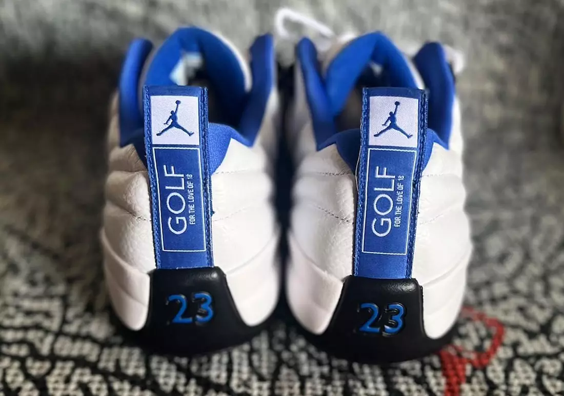 Air Jordan 12 Íseal Gailf Laser Bán Gorm Dáta Eisiúna