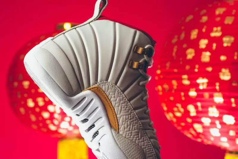 Air Jordan 12 CNY GS Açık Orewood Kahverengi Varsity Kırmızı 881428-142