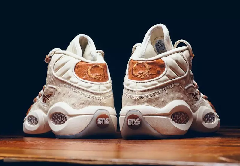 SNS Reebok Question Mid Paper Branco Marrom Malte