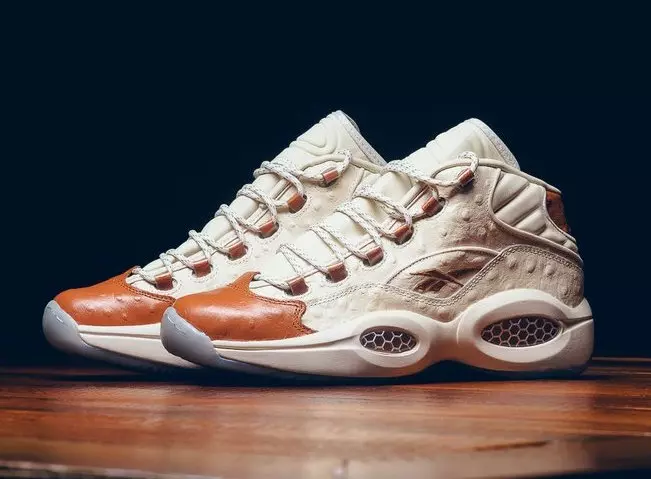 SNS Reebok Question Mid Paper Wit Bruin Malt