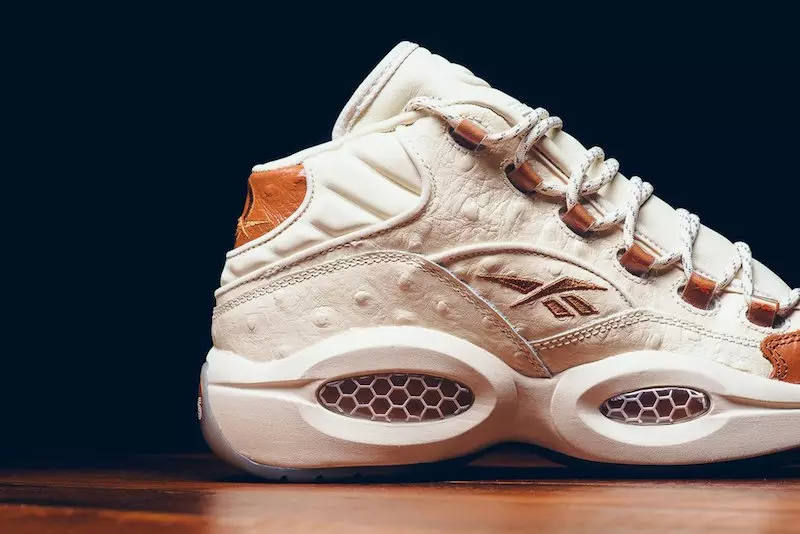 SNS Reebok Question შუა ქაღალდი თეთრი ყავისფერი ალაო