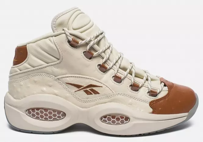 SNS Reebok Question Mid Paper Hvit Brun Malt