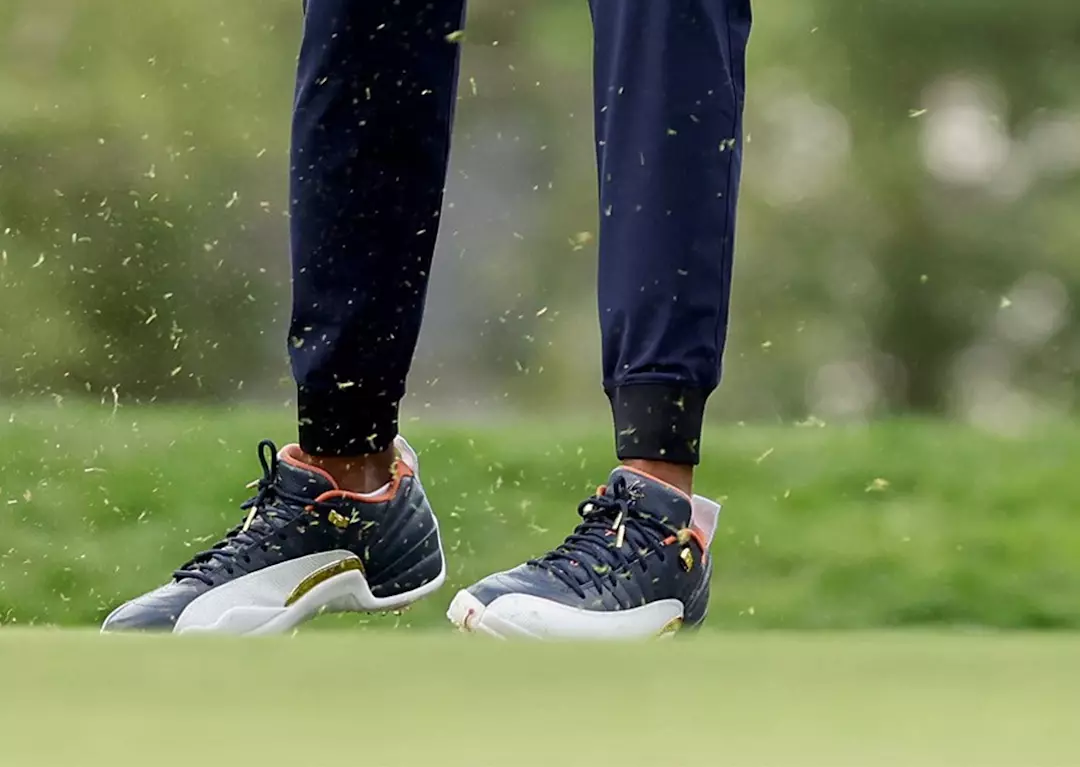 Air Jordan 12 Low Golf Midnight Navy, White Burnt Sunrise Metallic Gold DZ4524-400 Шығарылған күні