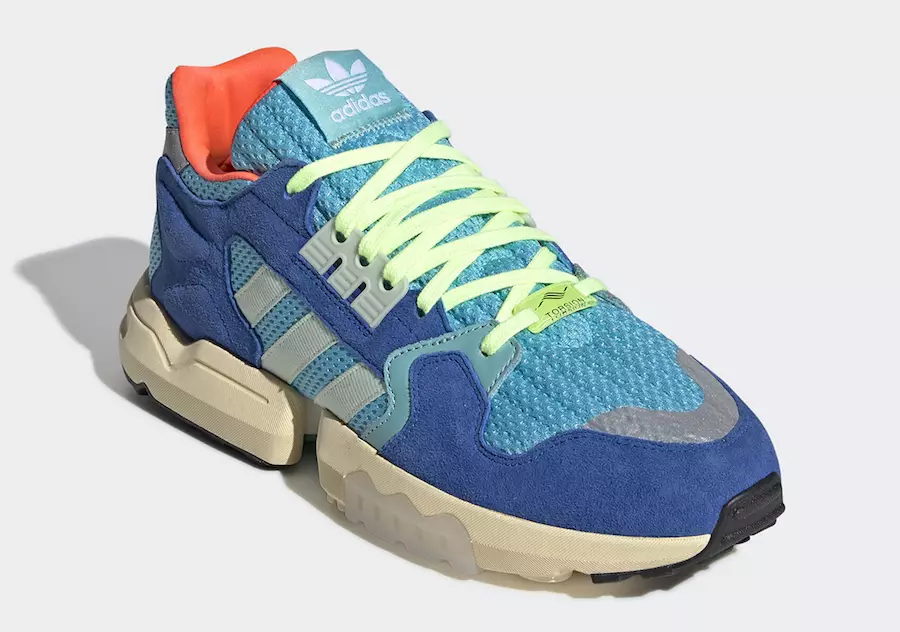 Adidas ZX Torsion Bright Cyan Linen Green EE4787 Дата на издаване