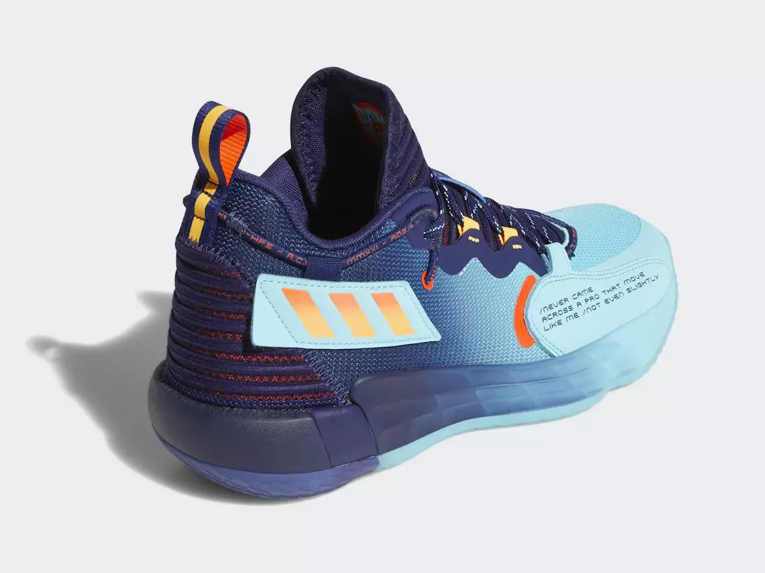 adidas Dame 7 EXTPLY Azul oscuro Pulse Aqua Solar Red H68606 Fecha de lanzamiento