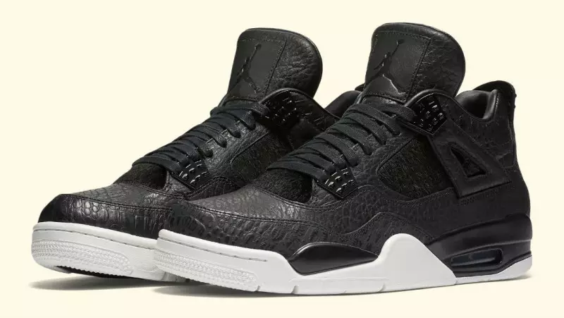 Cabelo de pônei preto premium retrô Air Jordan 4