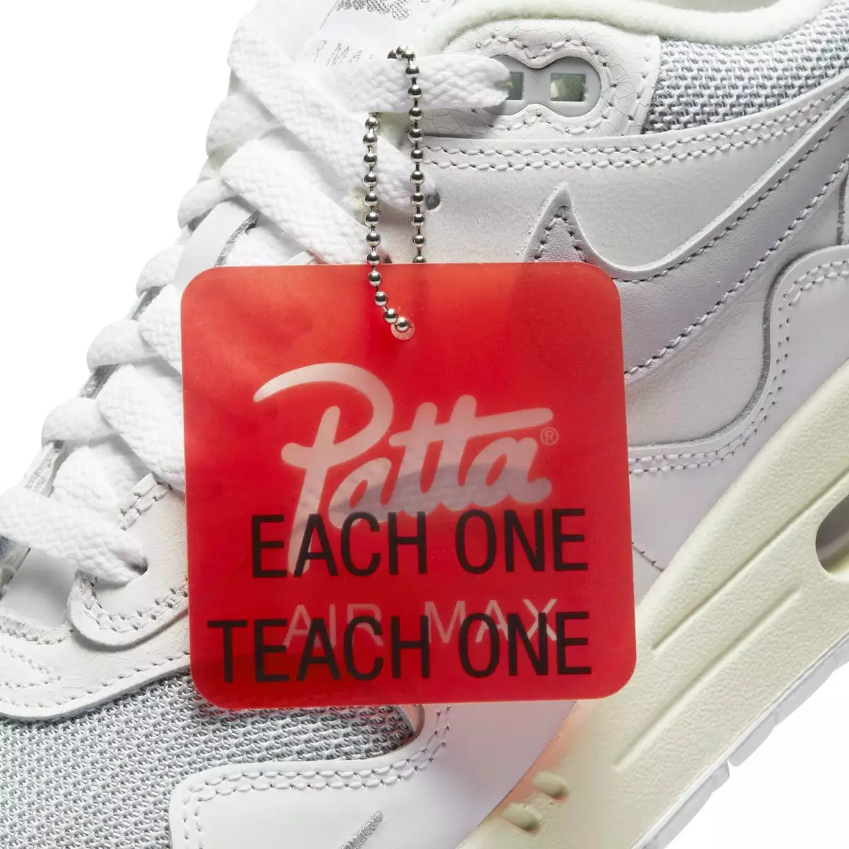 Patta Nike Air Max 1 Hvítur Grár DQ0299-100 Útgáfudagur