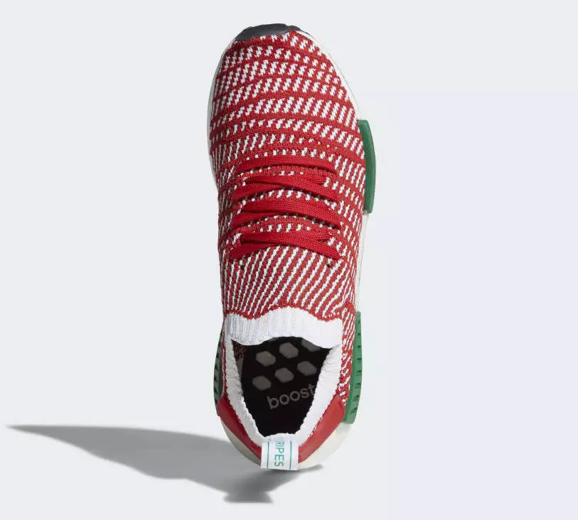 adidas NMD R1 STLT Primeknit Божиќен колегиум црвен облак бел задебелен зелен D96820