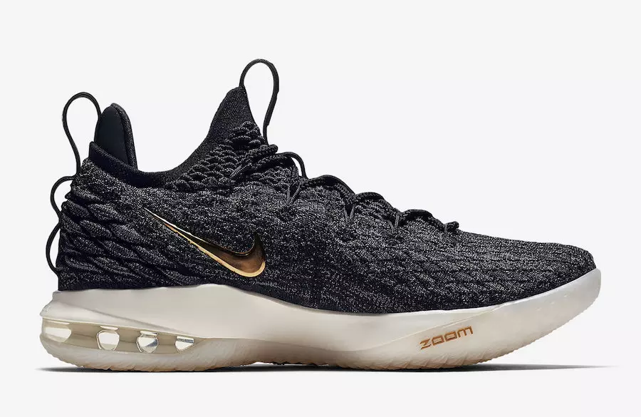 Nike LeBron 15 लो ब्लैक मेटैलिक गोल्ड AO1756-001 रिलीज़ की तारीख