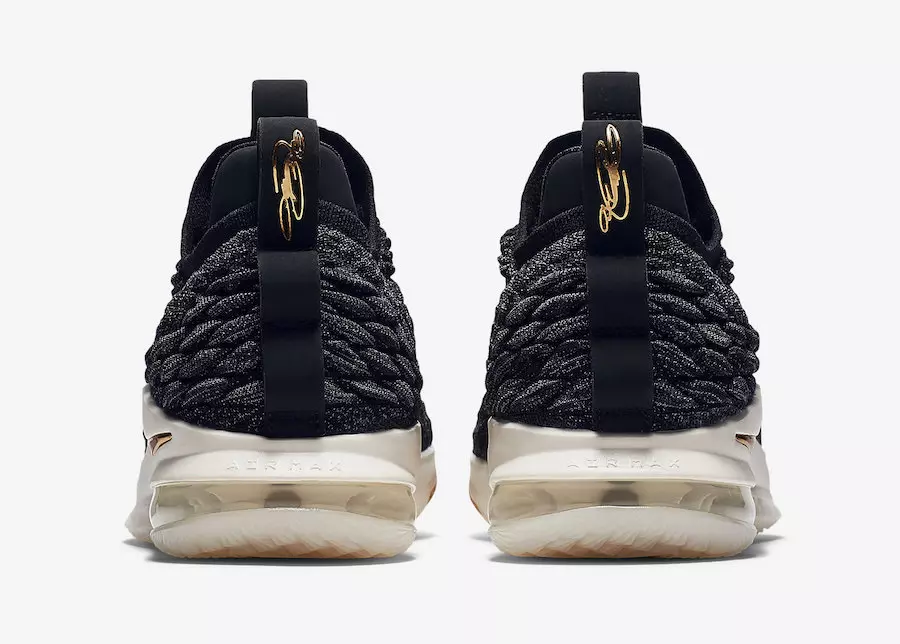 Nike LeBron 15 Low Black Metallic Gold AO1756-001 Чыгарылган күнү