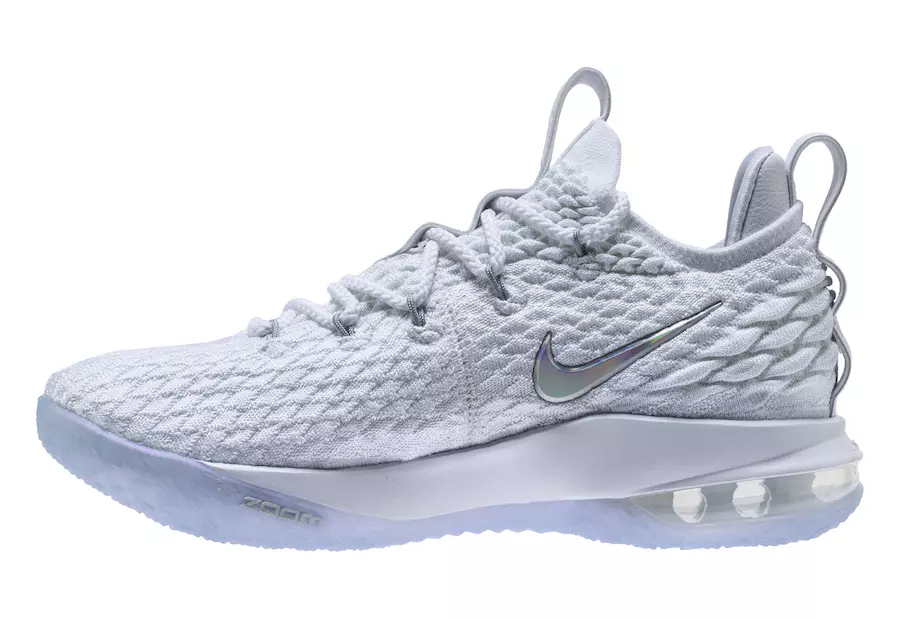 Nike LeBron 15 लो व्हाइट मैटेलिक सिल्वर AO1755-100