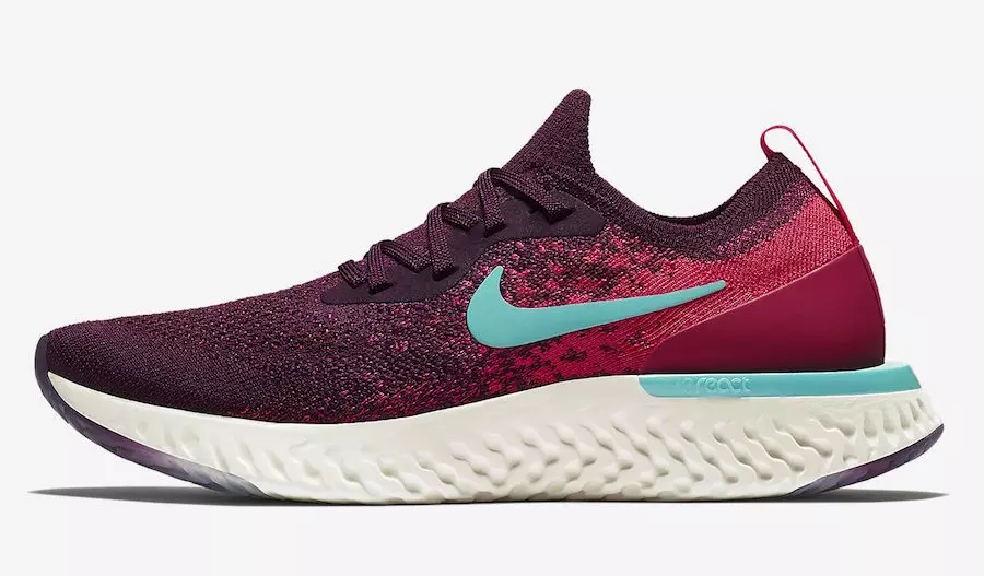 Nike Epic React Flyknit Bordowy AR5518-600