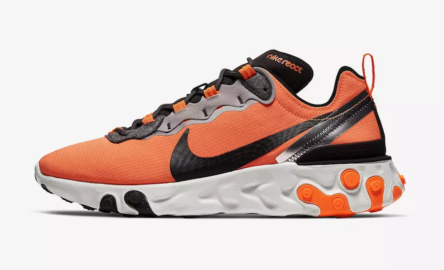 Nike React Element 55 Oransje Svart CQ4600-800 Utgivelsesdato