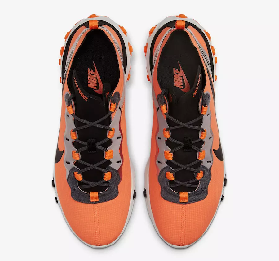 Nike React Element 55 Oransje Svart CQ4600-800 Utgivelsesdato