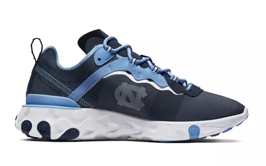 Дата выпуска кроссовок Nike React Element 55 UNC Tar Heels