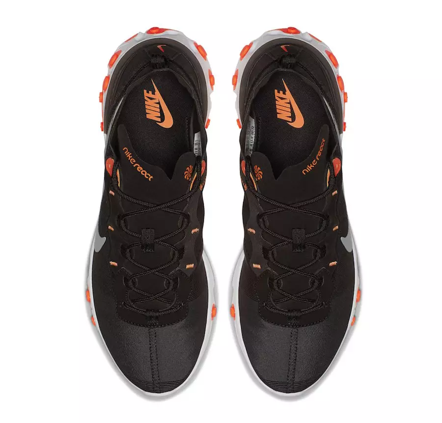 Nike React Element 55 Black Total Orange BQ6166-006 Preu de la data de llançament