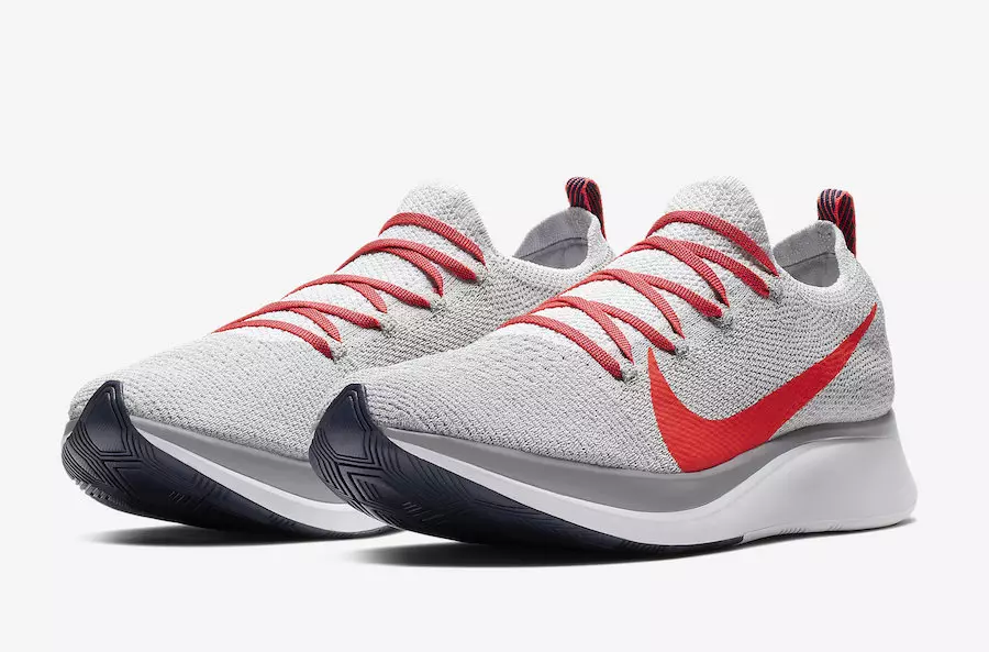 Nike Zoom Fly Flyknit Pure Platinum Bright Crimson AR4561-044 تاریخ عرضه