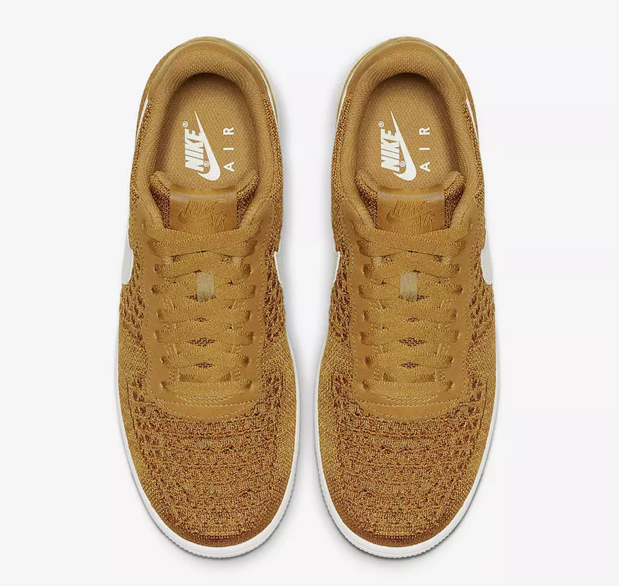 Ημερομηνία κυκλοφορίας Nike Air Force 1 Flyknit 2.0 Gold Suede CI0051-700