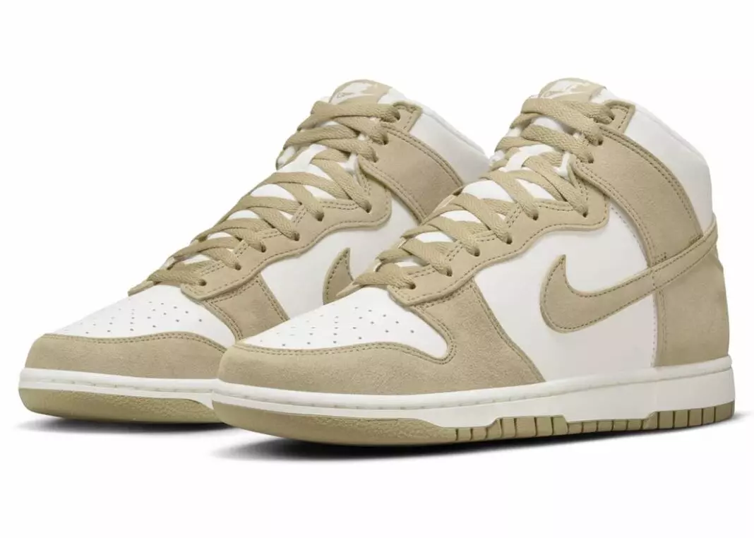 تاریخ عرضه Nike Dunk High White Tan Suede DQ7679-001