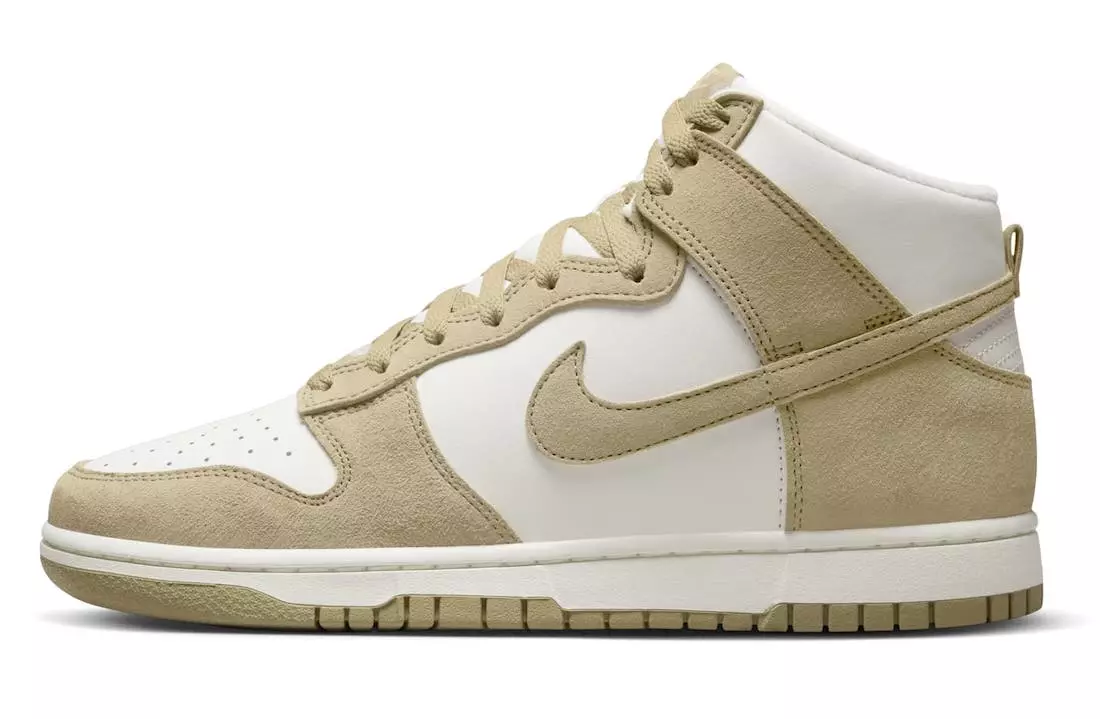 Nike Dunk High White Tan Suede DQ7679-001 Санаи барориши