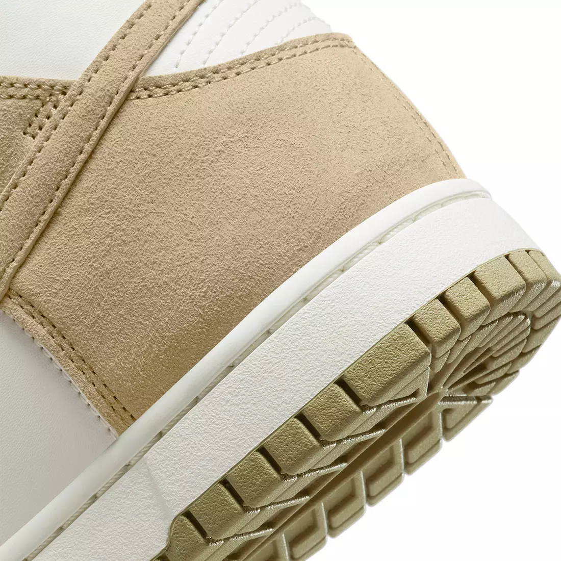 Nike Dunk Juu Nyeupe Tan Suede DQ7679-001 Tarehe ya Kutolewa