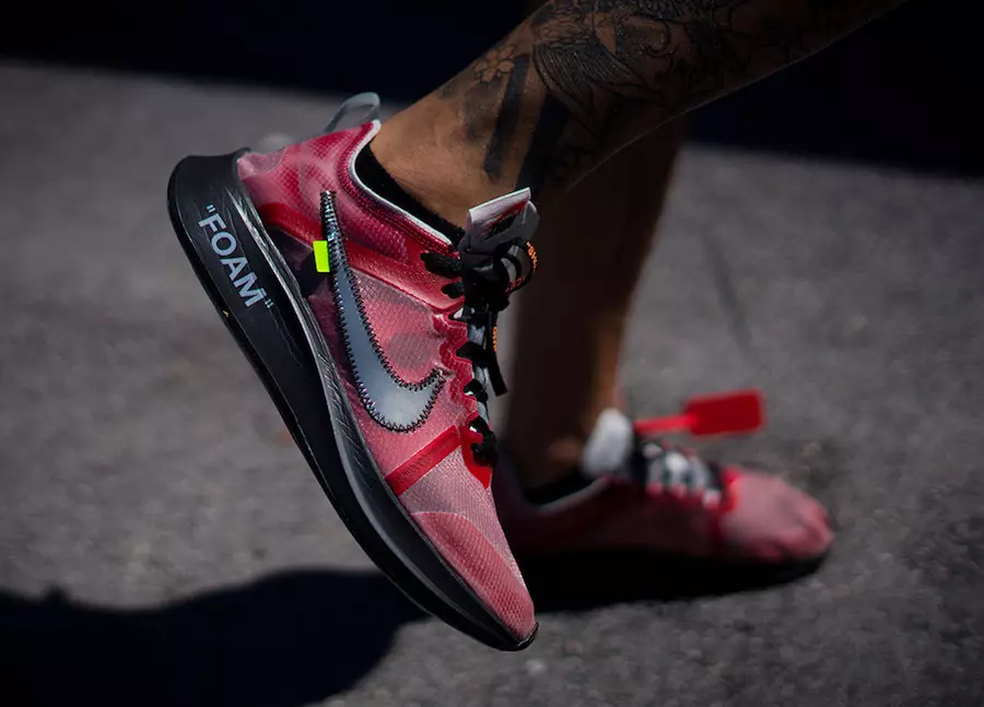 Off-White Nike Zoom Fly Red Sample