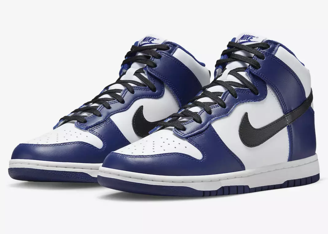 Nike Dunk High White Navy Blue Black DD1869-400 Թողարկման ամսաթիվ