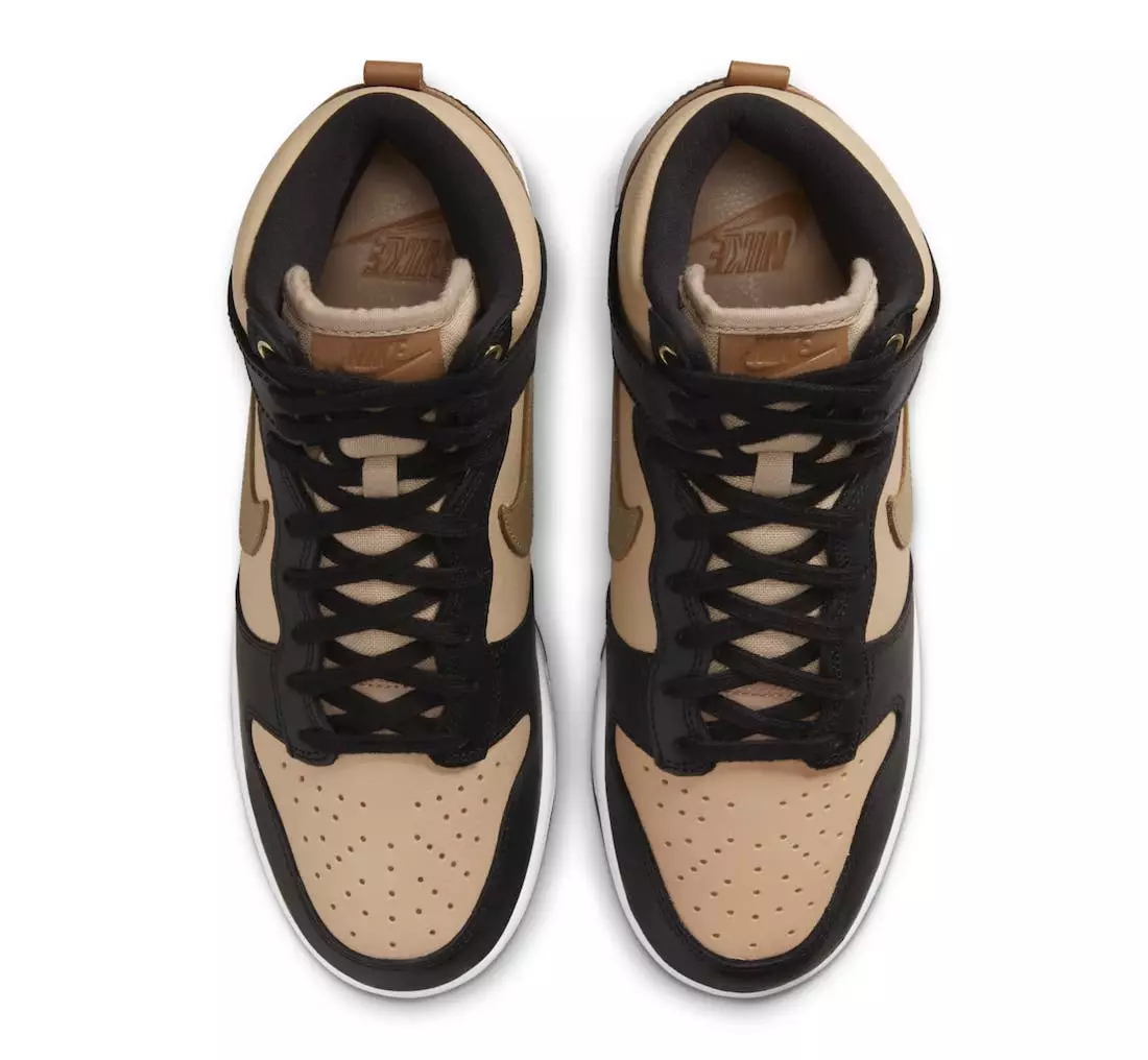 Nike Dunk High LXX Black Flax Vachetta Tan White DX0346-001 Чыгарылган күнү