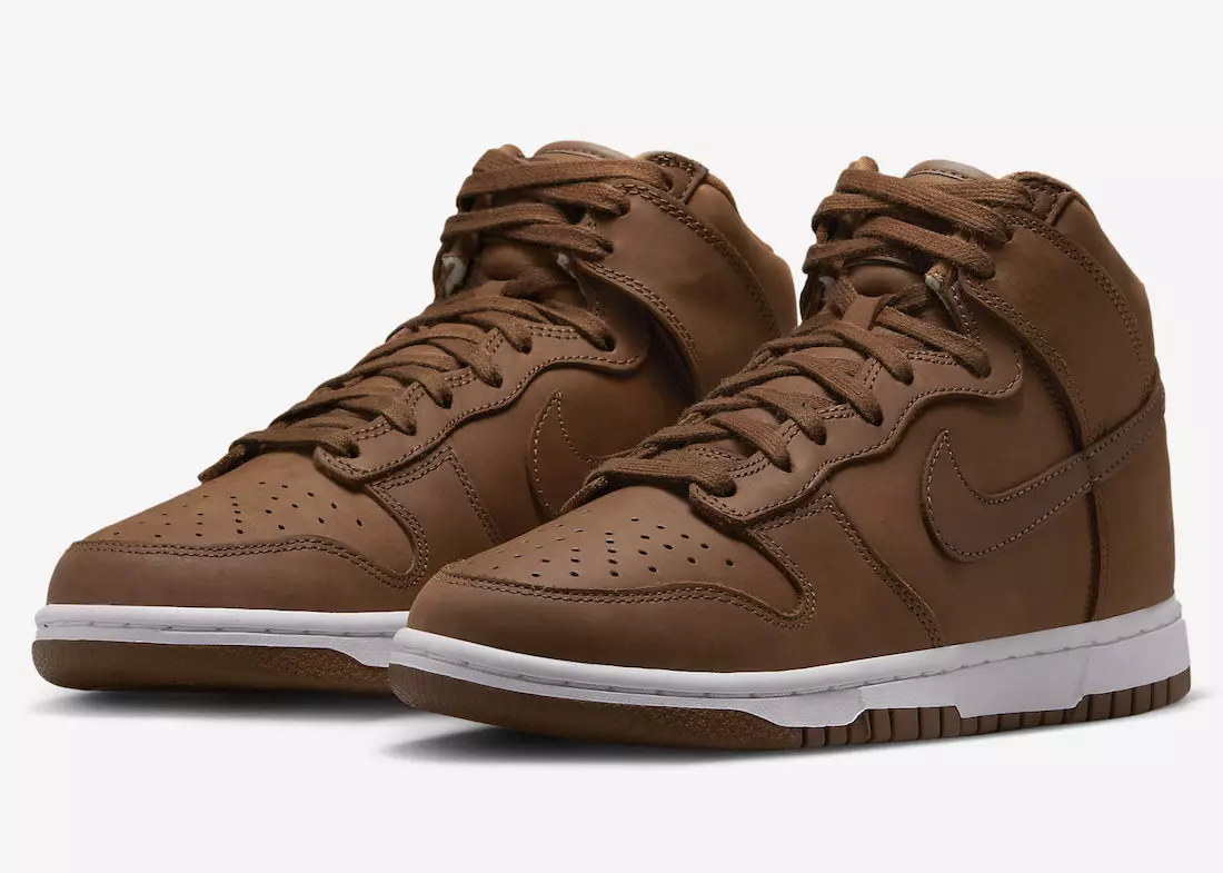 Nike Dunk augstas virsmas no augstākās kvalitātes brūnas ādas