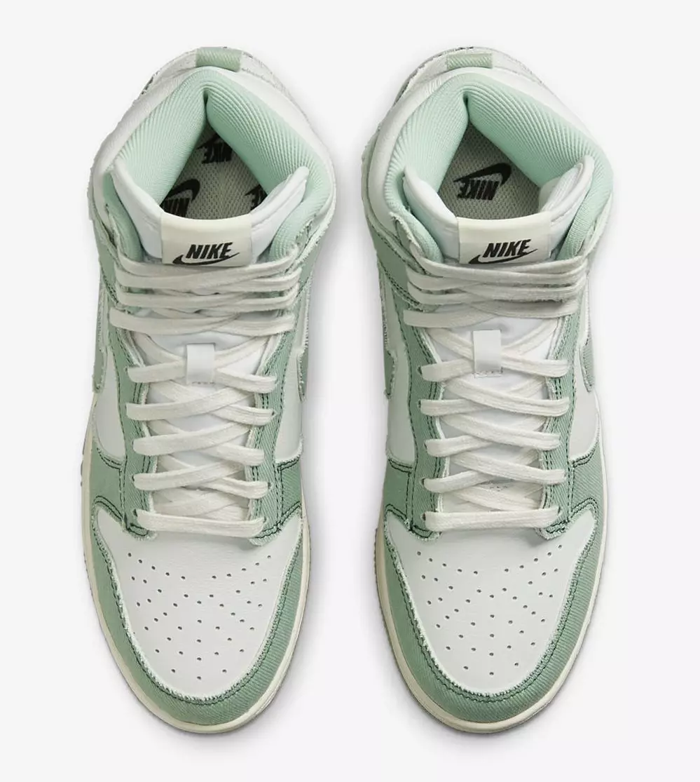 Nike Dunk High 1985 Green Denim DV1143-300 ဖြန့်ချိသည့်ရက်စွဲ