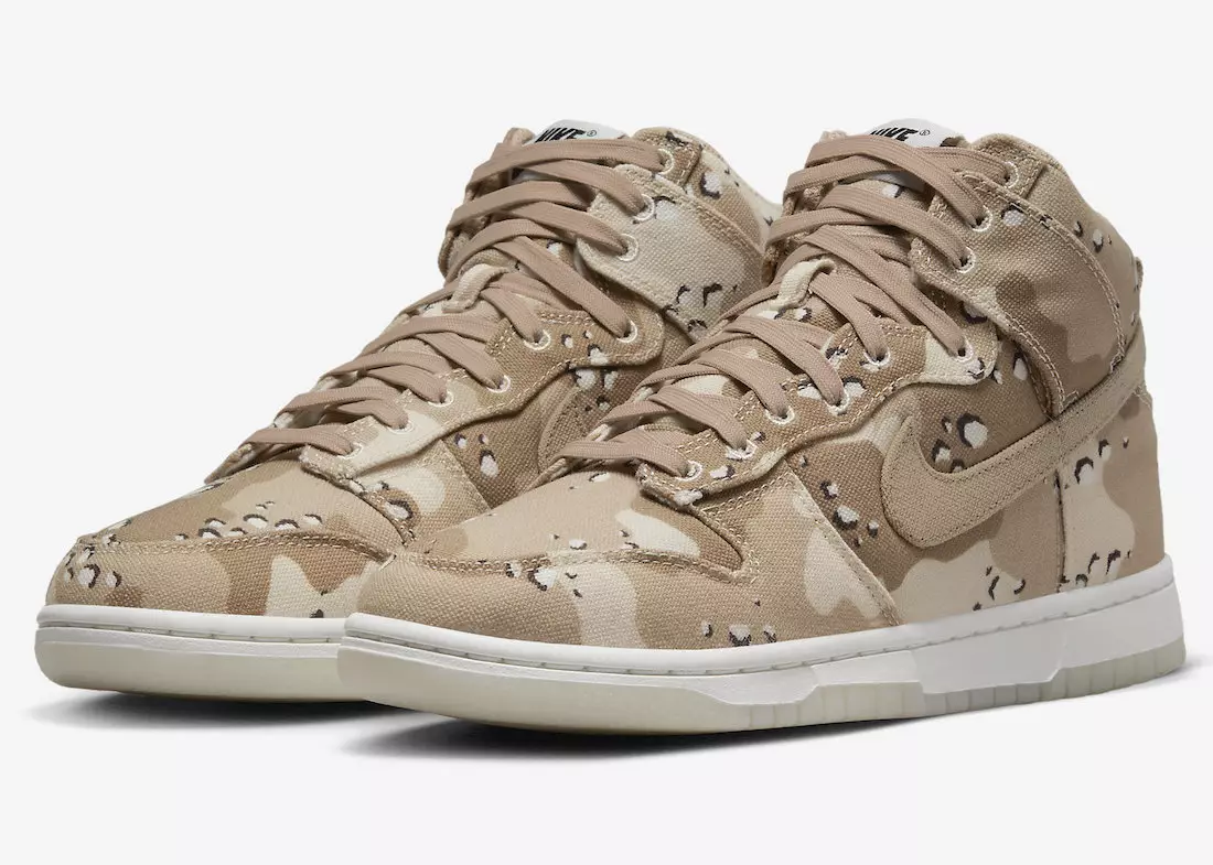 באַאַמטער פאָטאָס פון די Nike Dunk High "Desert Camo"