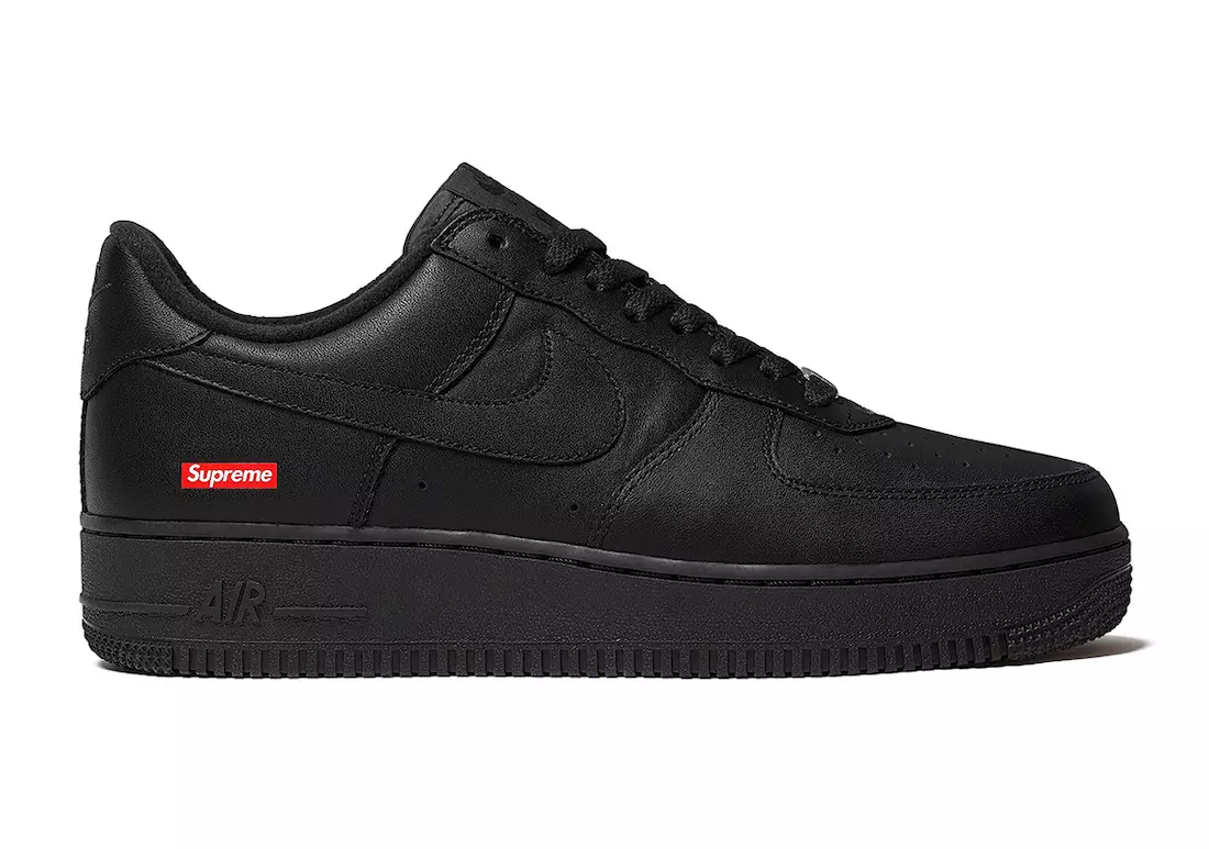 Supreme Nike Air Force 1 Low Black CU9225-001 Izlaišanas datums