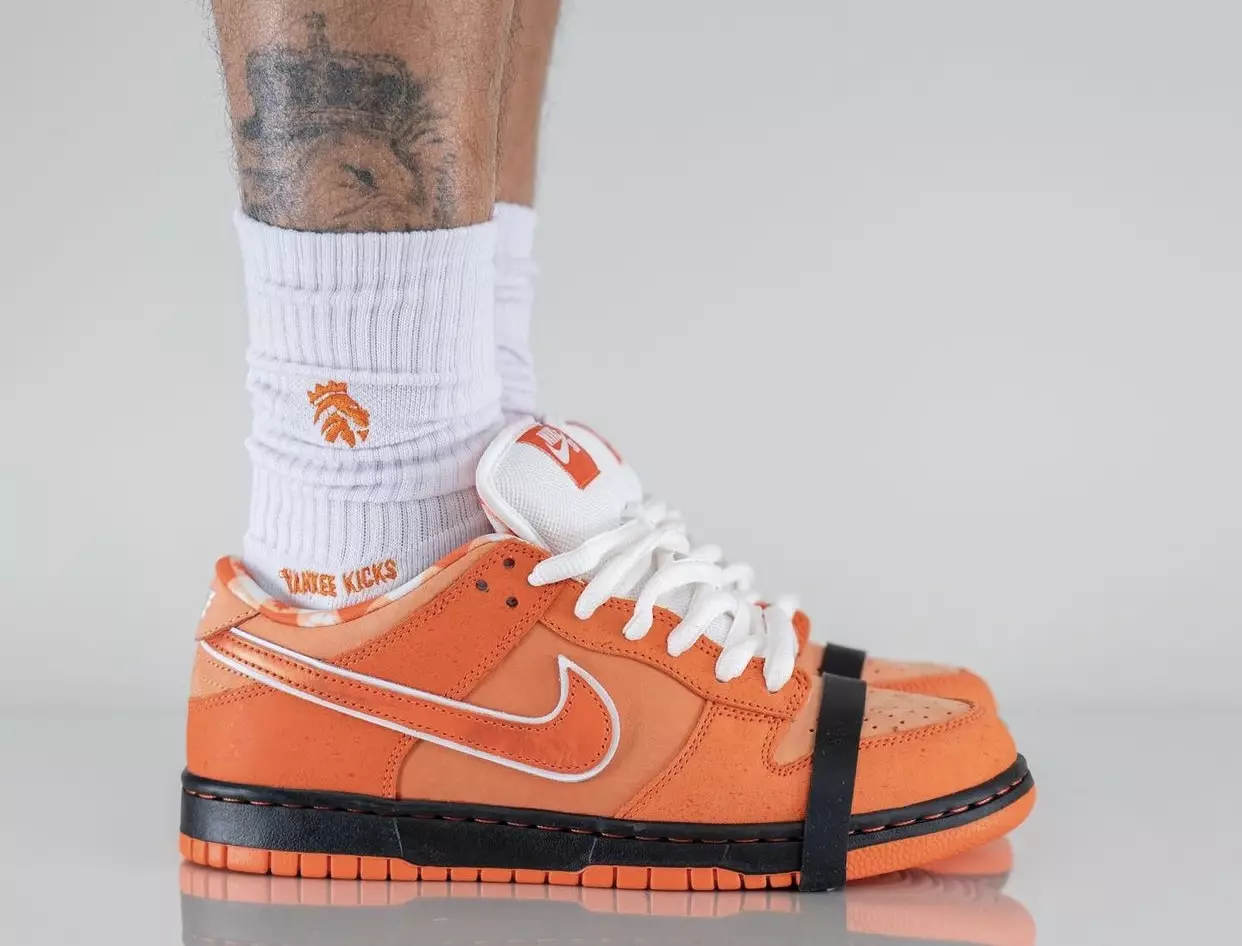 Concepts Nike SB Dunk Low Orange Lobster FD8776-800 Releasedatum op de voeten