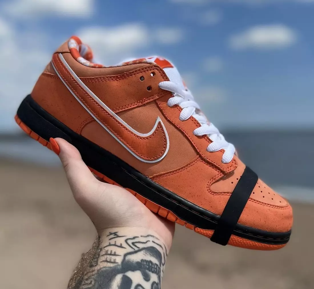 Концепти Nike SB Dunk Low Orange Lobster FD8776-800 во рака