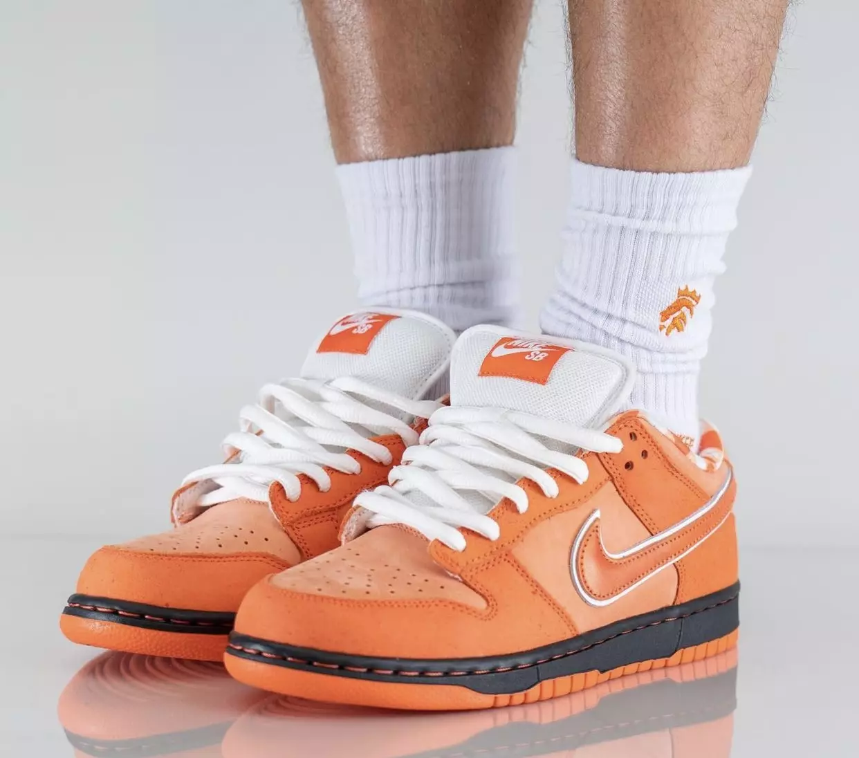 Kontseptsioonid Nike SB Dunk madaloranž homaar FD8776-800 väljalaskekuupäev jalgadel