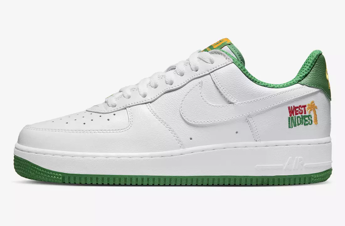 تاریخ انتشار Nike Air Force 1 Low West Indies 2022 DX1156-100