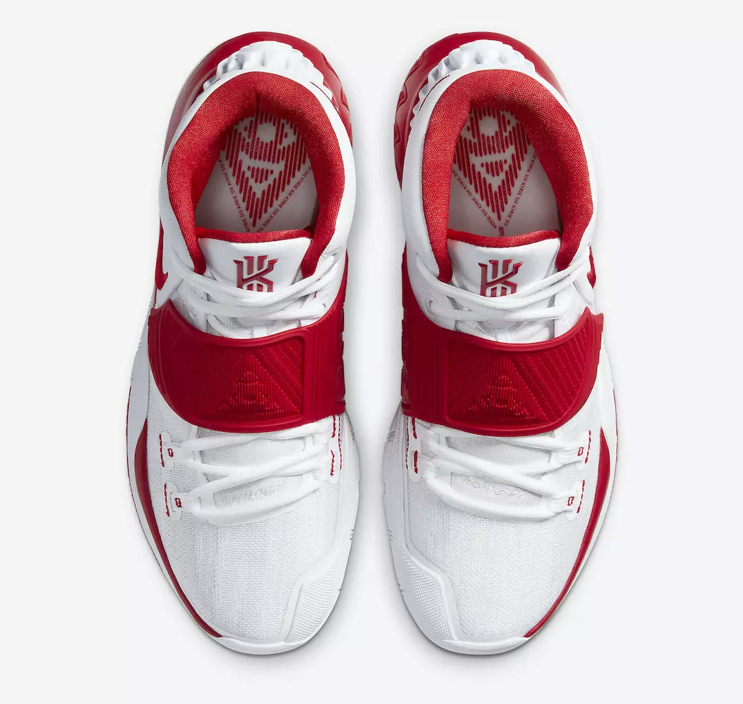 Nike Kyrie 6 White University Red CZ4938-100 väljalaskekuupäev