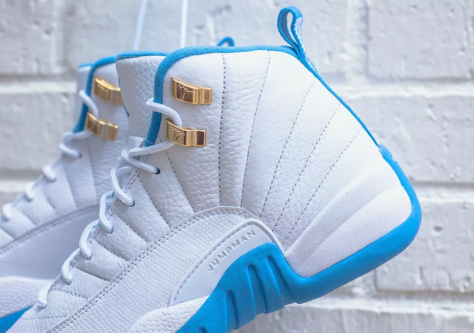 Air Jordan 12 GS Melo White University Blue