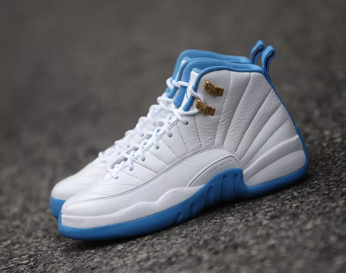 Air Jordan 12 GS Blancas Azules Universidad Melo 510815-127