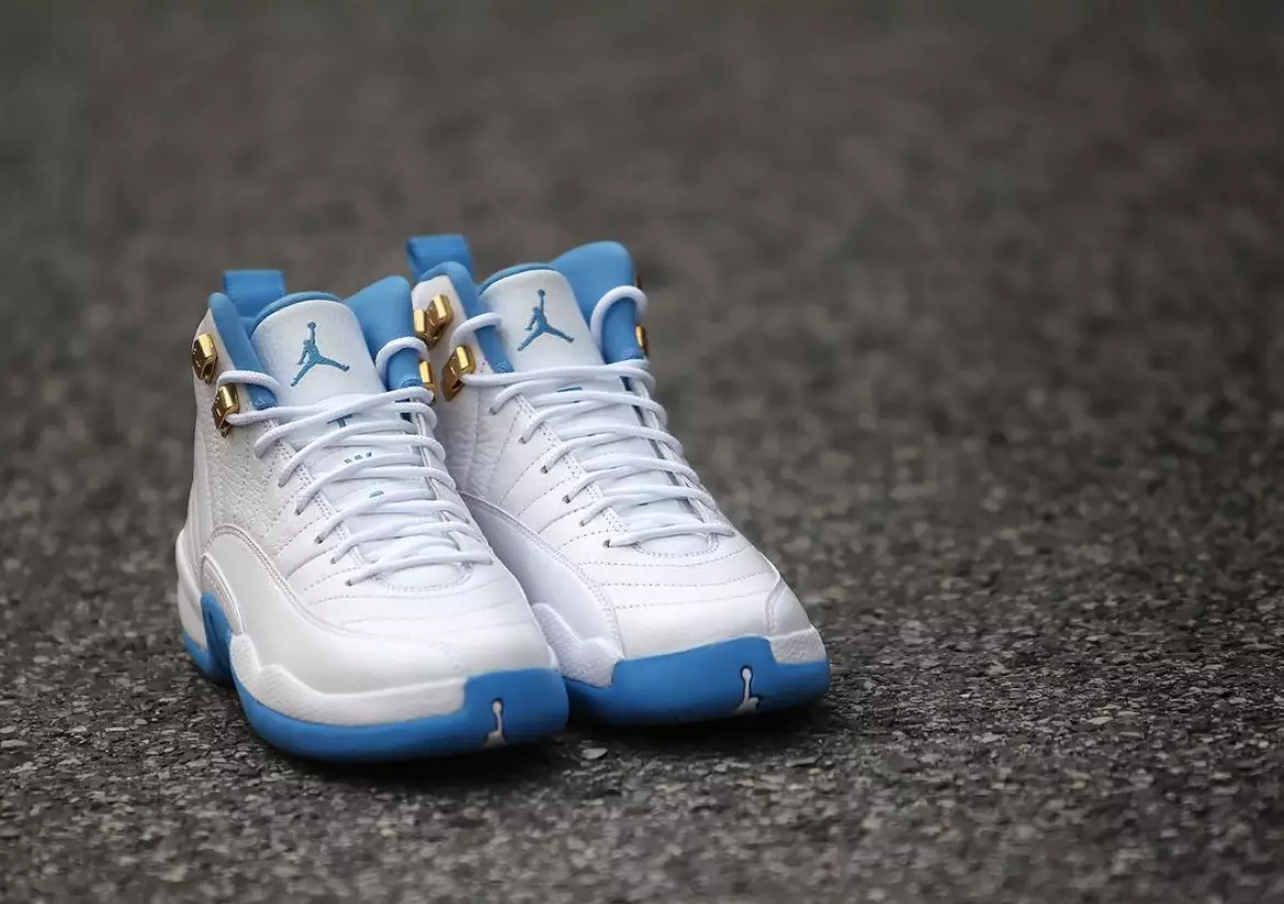 Aer Jordan 12 GS White University Blue Melo 510815-127