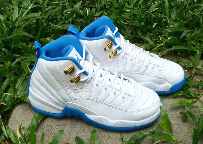 Air Jordan 12 GS Melo Bianche Blu Università 2016