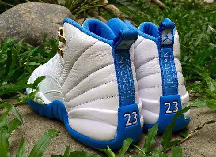 Air Jordan 12 GS Melo White University Blue 2016 წელი