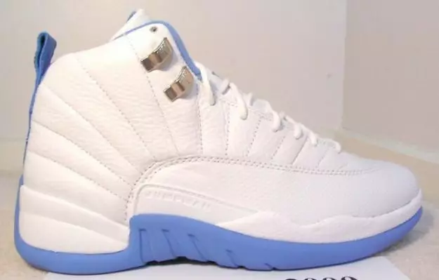 Air Jordan 12 GS White Metallic Gold Universitéit Blue