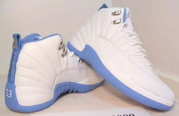 Air Jordan 12 GS White Metallic Gold University Blue