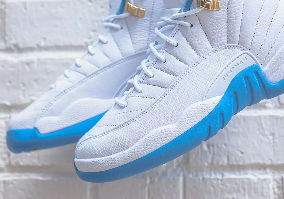 Air Jordan 12 GS Melo White University Biru