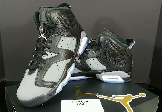 Air Jordan 6 GS E zezë Cool Gri E bardhë