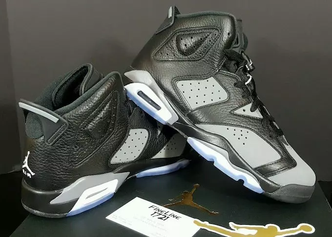 Air Jordan 6 GS مشکی خاکستری سرد سفید